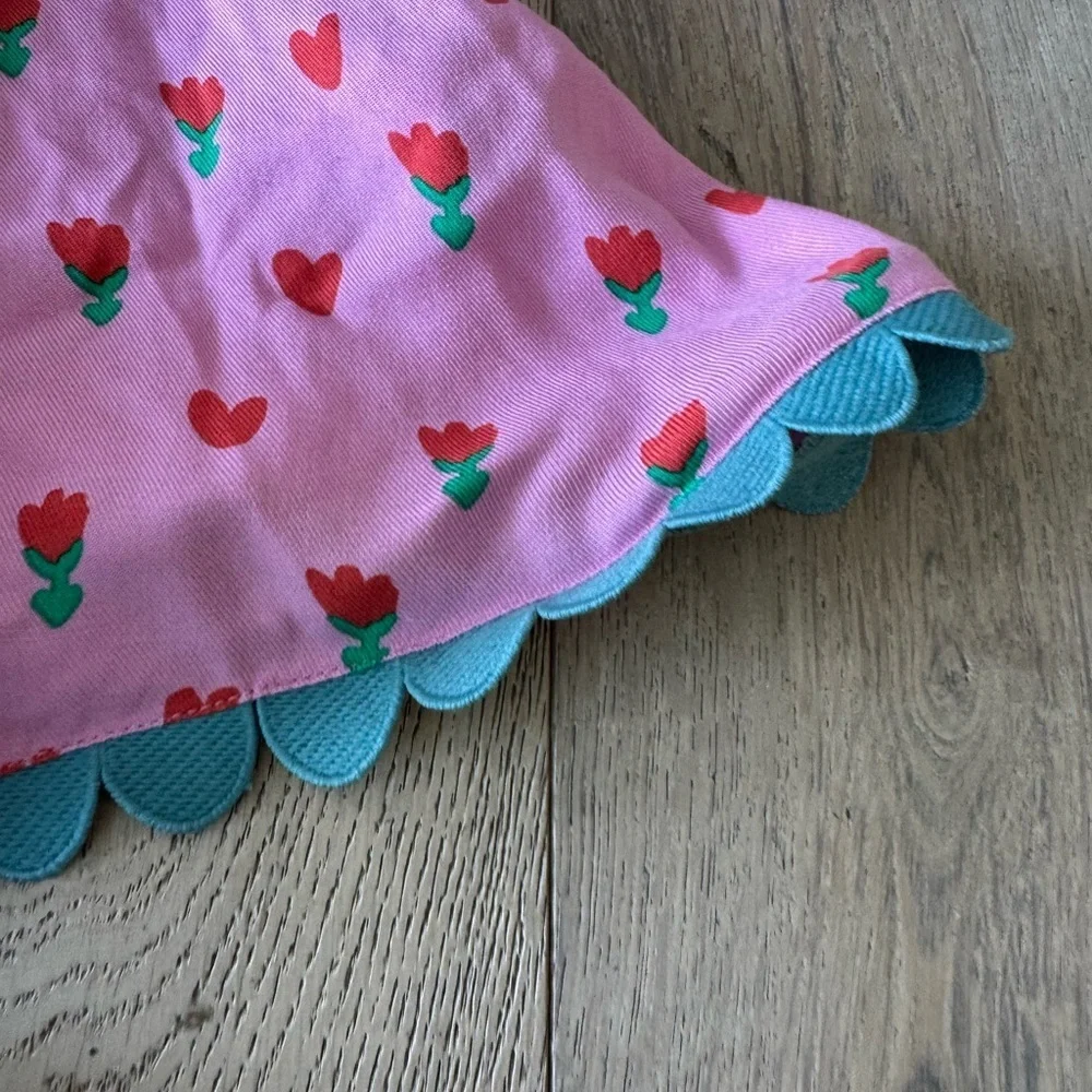 Stella McCartney Kids Pink Tulip Print Dress and Bloomers Set 12 Months